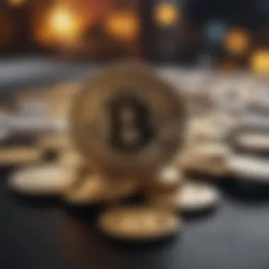 Visual representation of bitcoin rewards in gaming