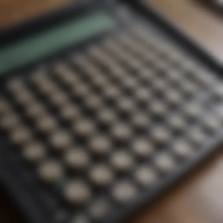 Illustration of a user interface of a coin tax calculator