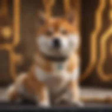 Illustration of blockchain technology underlying Shiba Inu