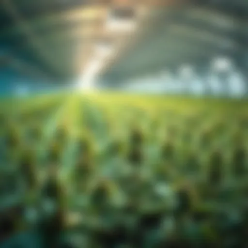 Conceptual visualization of yield farming in cryptocurrency